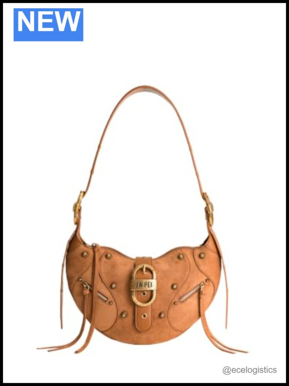 Vegan Leather Satchel Shoulder Bag with Adjustable Strap